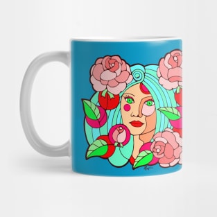 Playful Pink Roses Mug